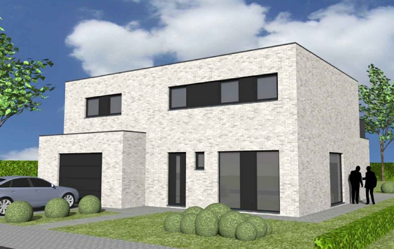 Nieuw te bouwen alleenstaande woning met vrije keuze van architectuur te Bissegem.